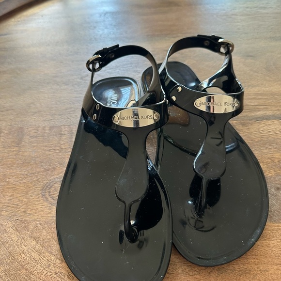 Michael Kors MK Plate Jelly Sandals in Black size 7 - Picture 7 of 7